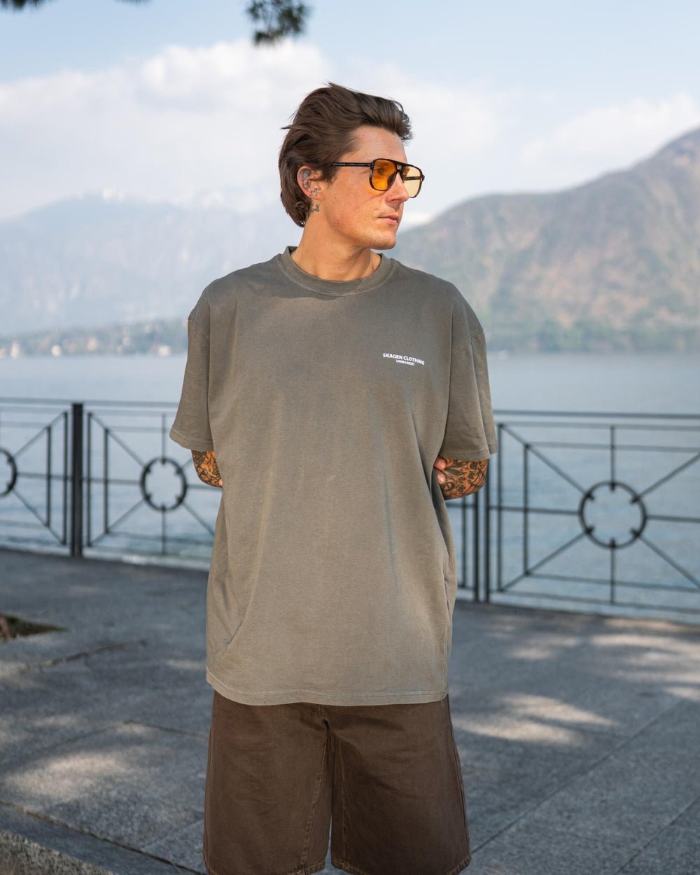 UNMARKED T-shirt Washed Grey | Skagen - clothing.dk